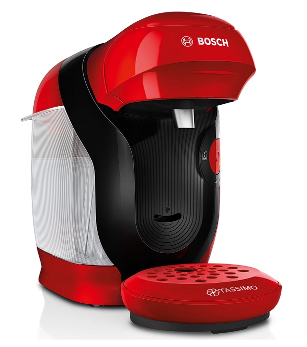 Espressor Bosch Tassimo Style TAS113E, 1400W, 3.3 bar, 0.7l, Autocuratare si decalcifiere, capsule, Rosu, Resigilat, Grad A