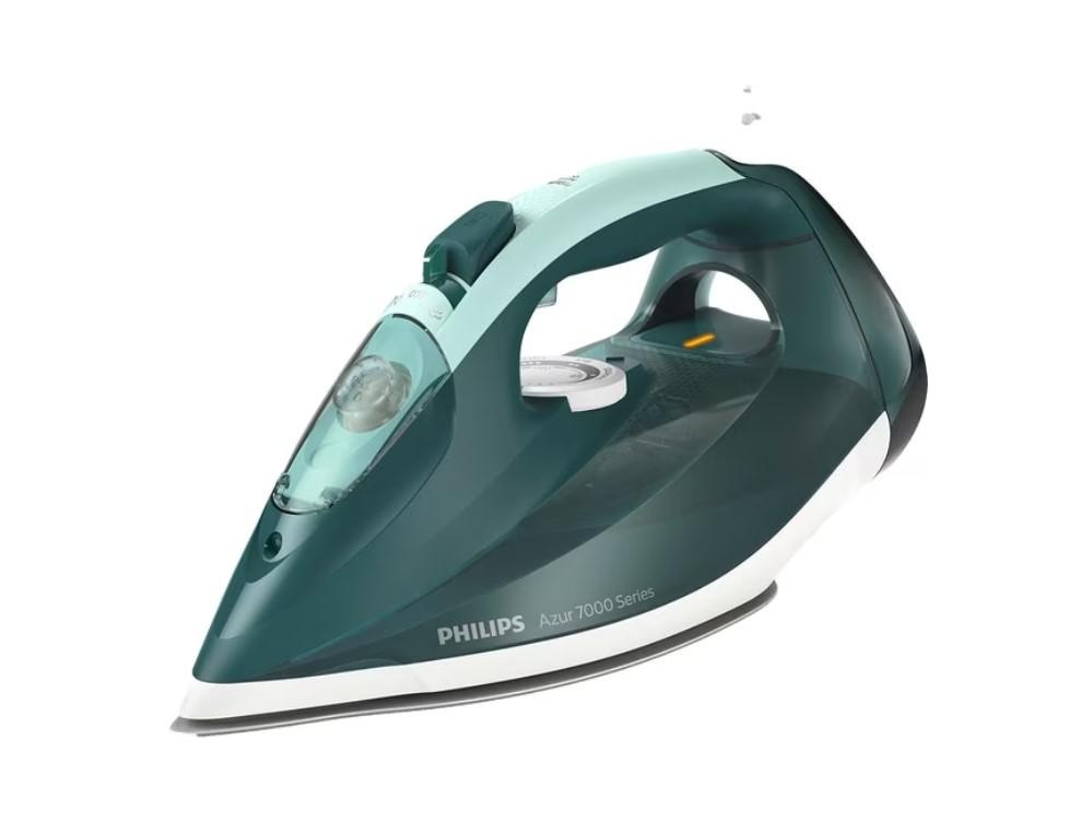 Fier de Calcat PHILIPS Seria 7000 DST7031/70, 2800W, 250g/min, 300ml, Talpa SteamGlide Plus, Verde-Alb, RESIGILAT, 1 AN GARANTIE