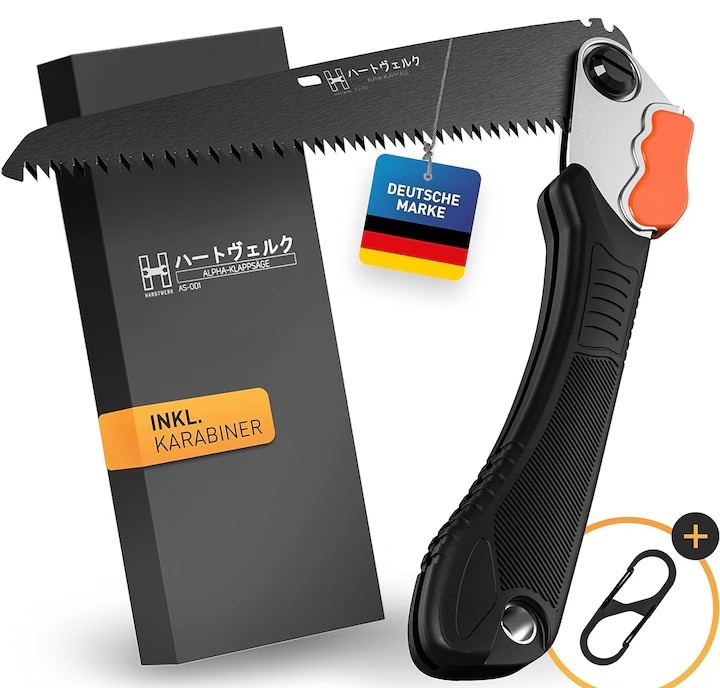 Fierastrau japonez pliabil HARDTWERK Alpha, cu blocare de siguranta, din otel carbon SK5, 210mm, resigilat