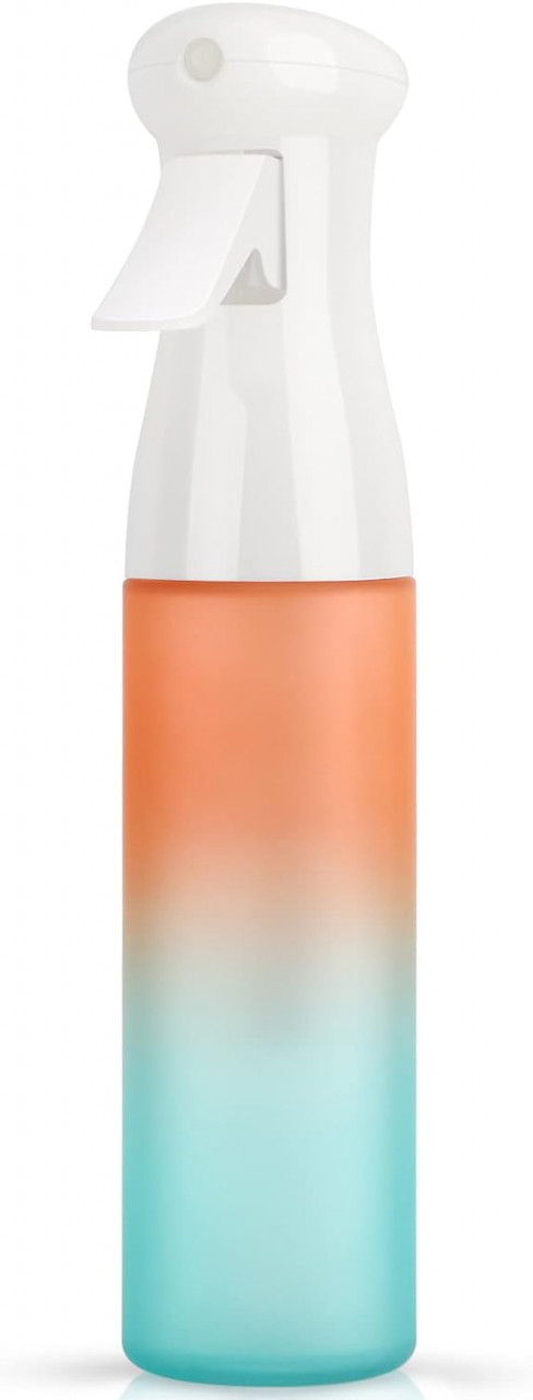 Flacon pulverizator Segbeauty, plastic, portocaliu/verde, 300 ml, 50 x 40 x 30 mm