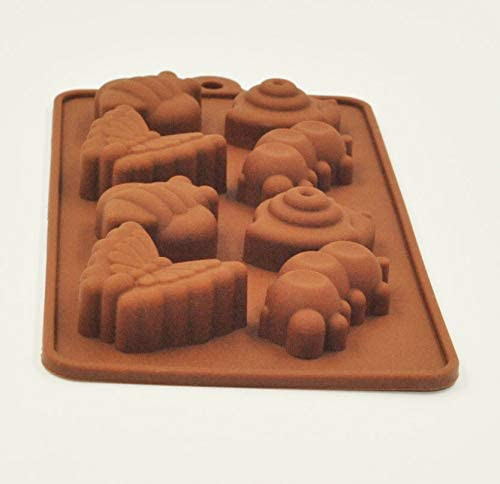 Poze Forma pentru prajituri Selecto Bake, insecte, silicon, maro, 19 x 11 x 2,3 cm