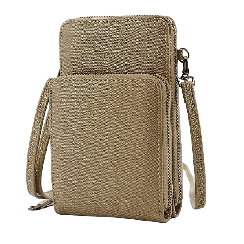 Geanta de umar pentru dama Tan.Tomi, piele ecologica, kaki, 11 x 5 x 18 cm