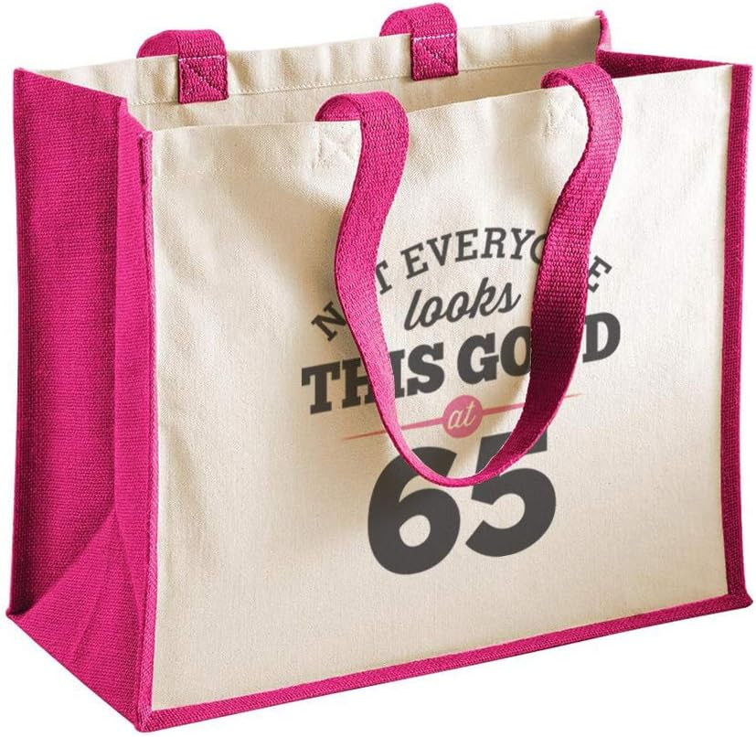 Geanta Design, Invent, Print, a 65-a aniversare, textil, bej/roz, 42 x 33 x 19 cm