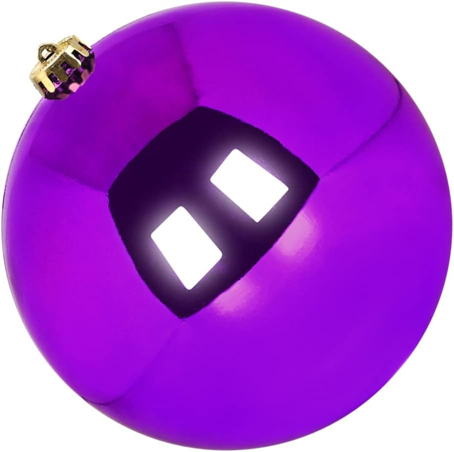 Glob pentru brad Lanpn, plastic, violet/auriu, 20 cm