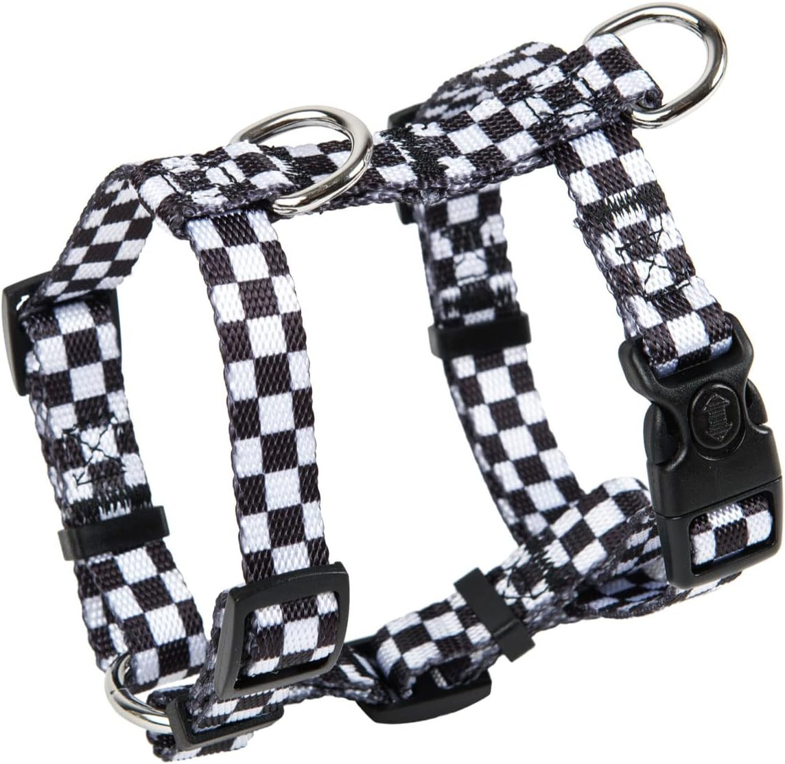Ham pentru caine ASTORPET, poliester/metal, alb/negru, S