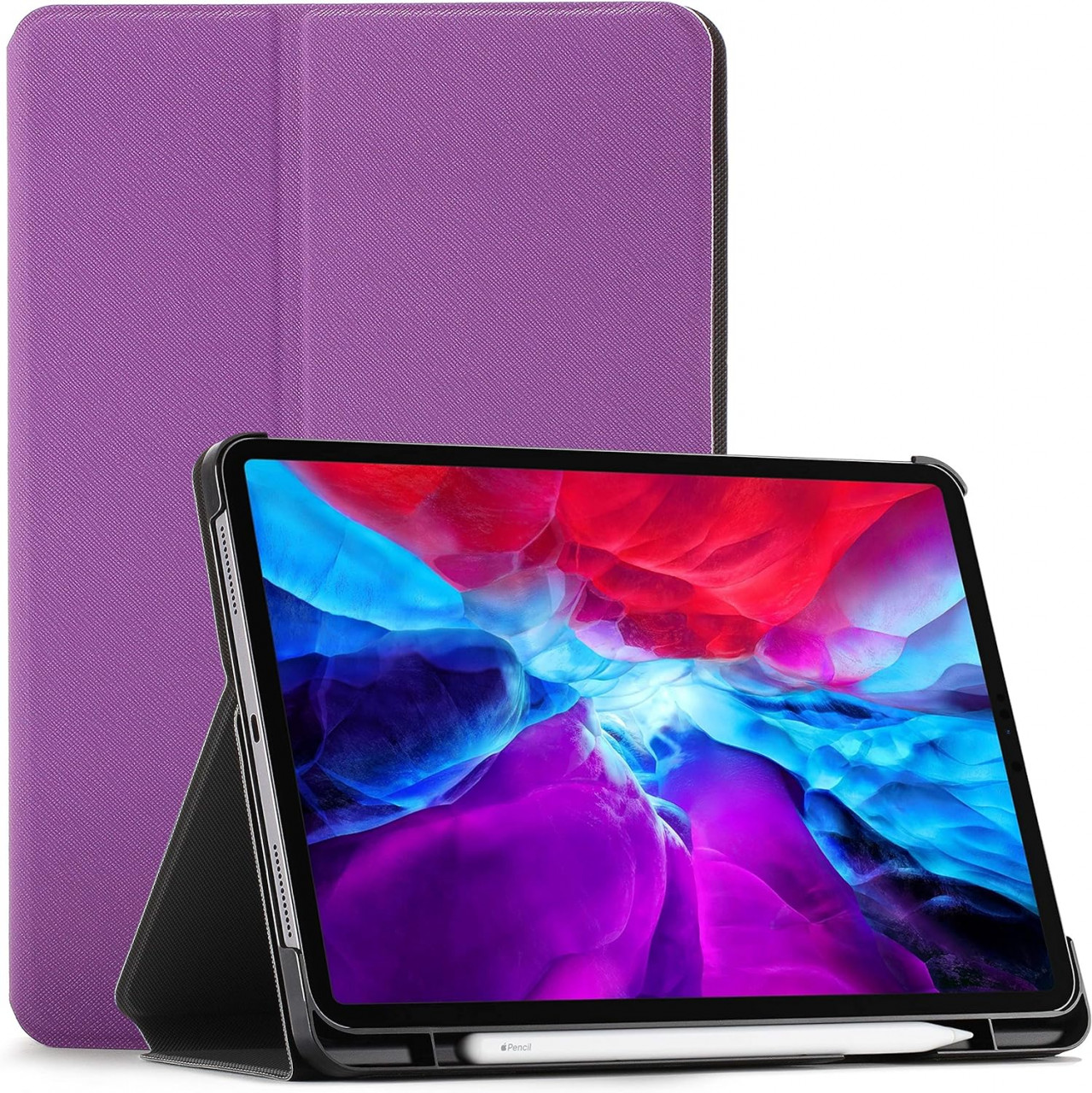 Husa de protectie pentru iPad Pro (2020) FOREFRONT CASES, policarbonat, mov, 12,9 inchi