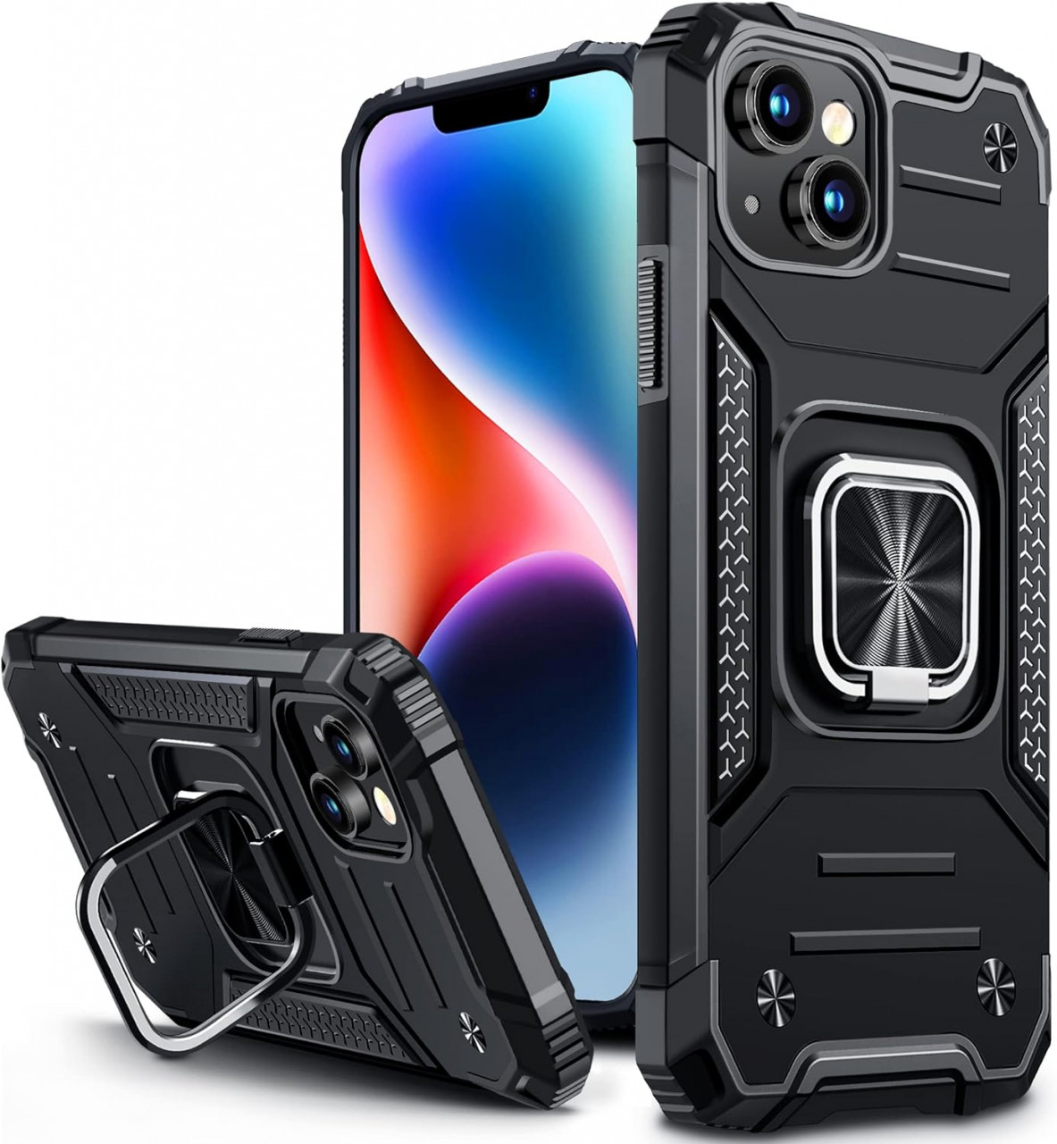 Husa de protectie pentru iPhone 13/14 Vakoo, TPU, negru, 6,1 inchi