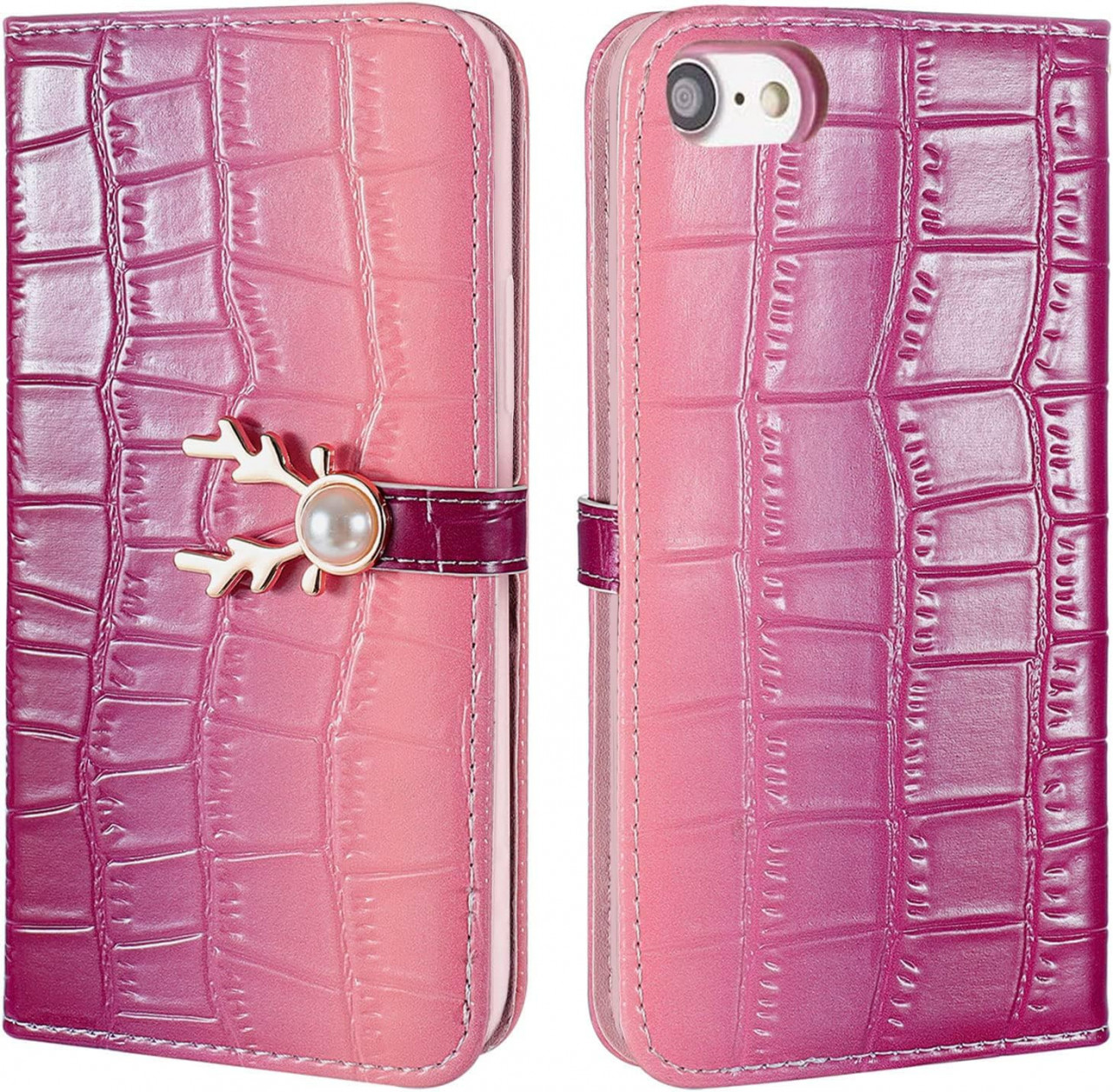 Husa de protectie pentru iPhone 7/8/SE 2020/SE 2022 Aisenth, piele PU, roz, 4.7 inchi