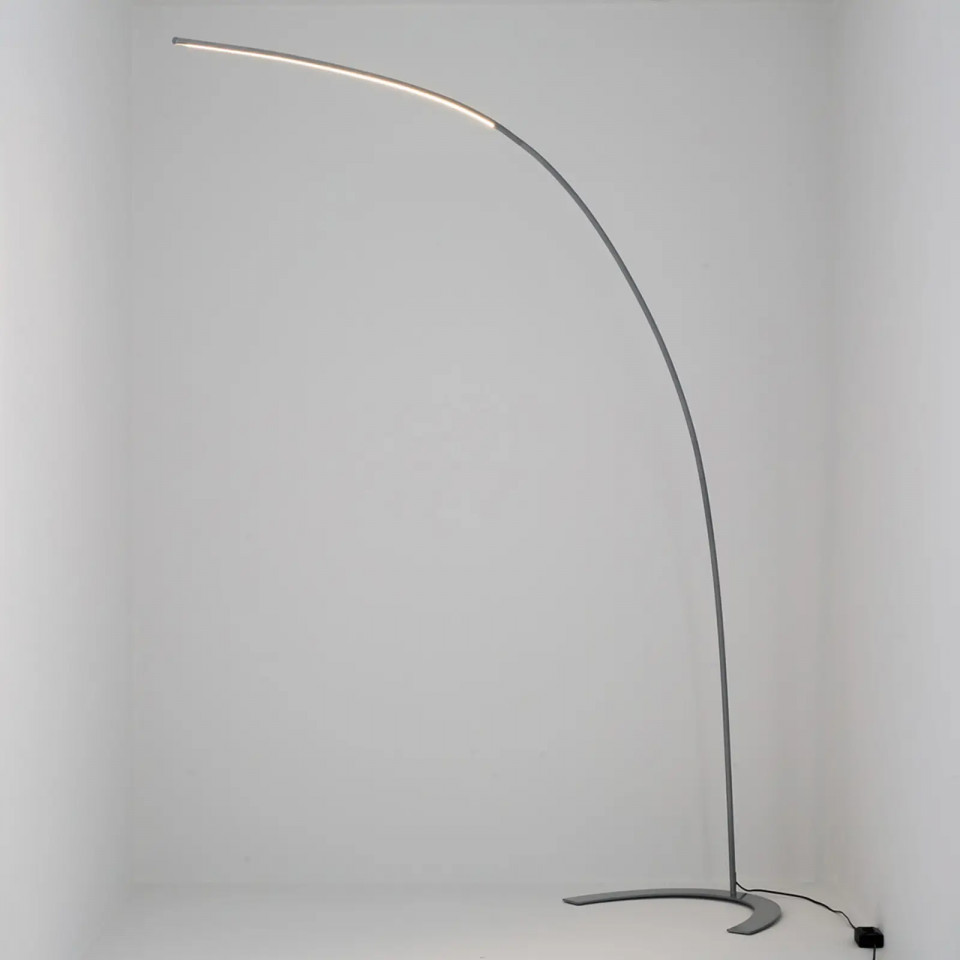 Poza Lampadar Danua, LED, metal/plastic, argintiu, 200 cm