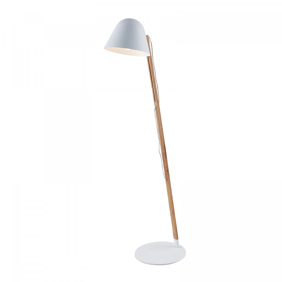 Lampadar Tetja, lemn/metal, natur/alb, 30 x 128 cm Corpuri de iluminat 2023-02-08