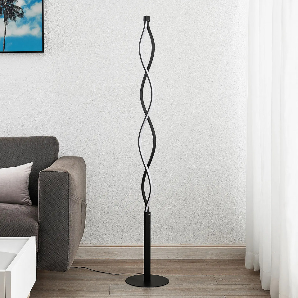 Poze Lampadar Welina, LED, metal/plastic, negru, 25 x 150 cm