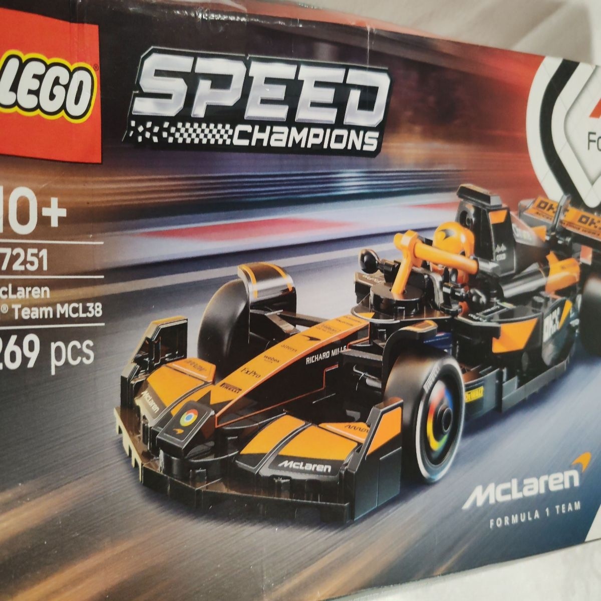 LEGO® Speed Champions - Masina de curse McLaren F1® Team MCL38 77251, 269 piese, Resigilat, Grad A