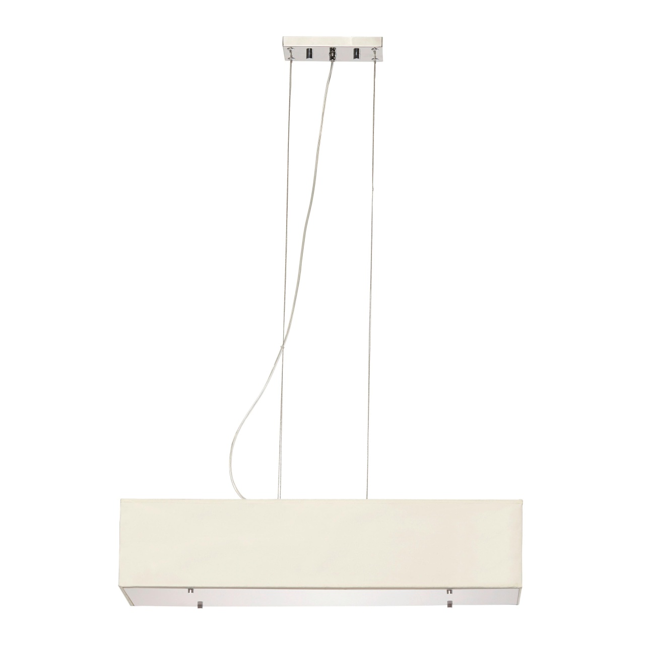 Lustra tip pendul Agneta, metal/textil, bej, 40W, E27, 72 x 22 x 160 cm