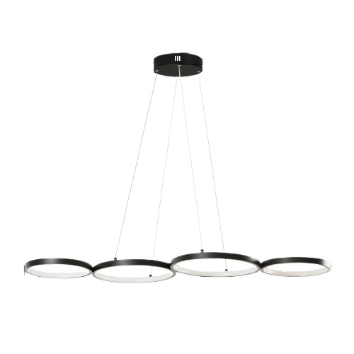 Lustra tip pendul Cermenho, LED, aluminiu/acril, negru, 88 x 32 x 150 cm