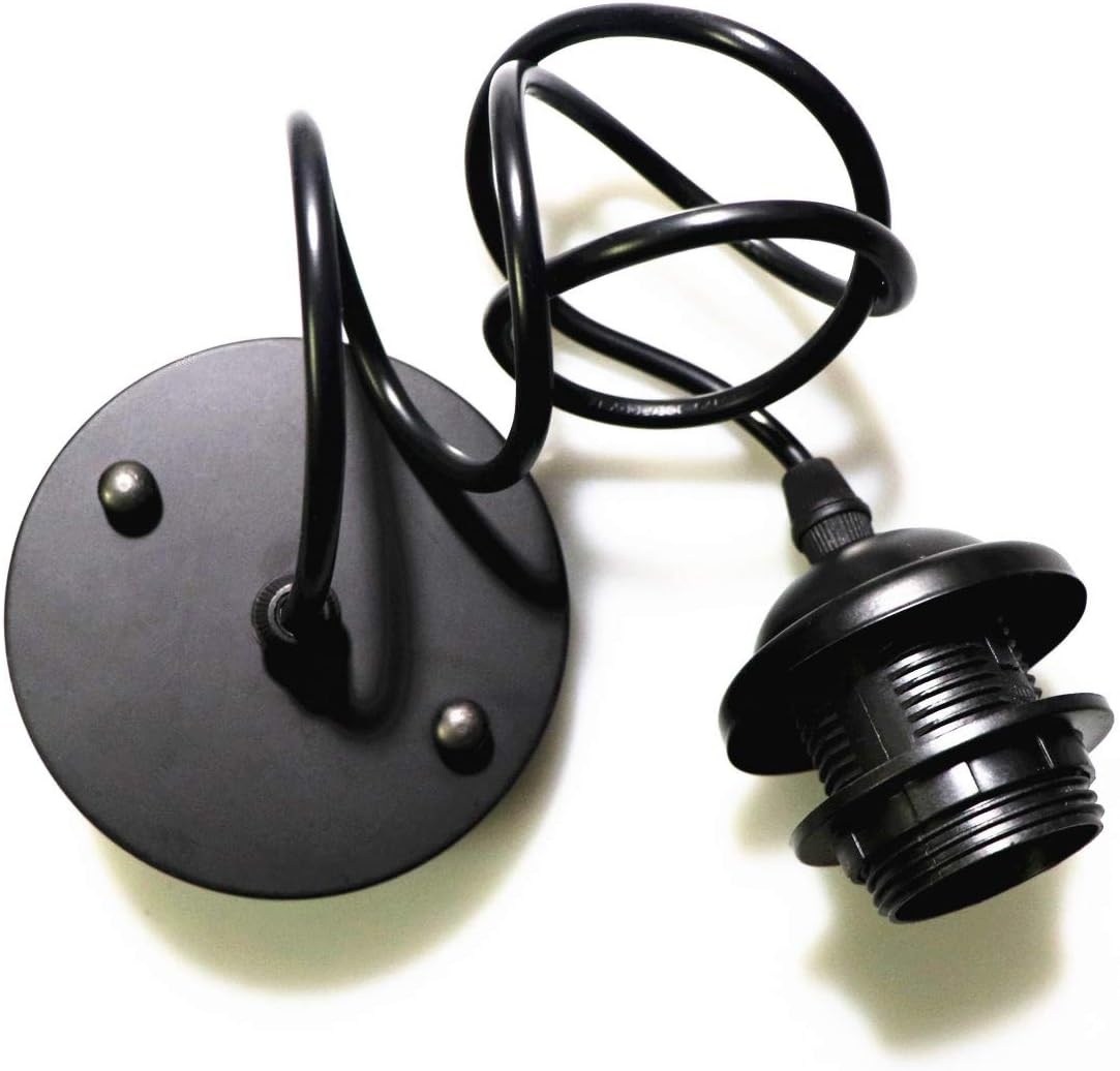 Lustra tip pendul Hudi Fyier, metal/plastic, negru, 10 x 108 cm
