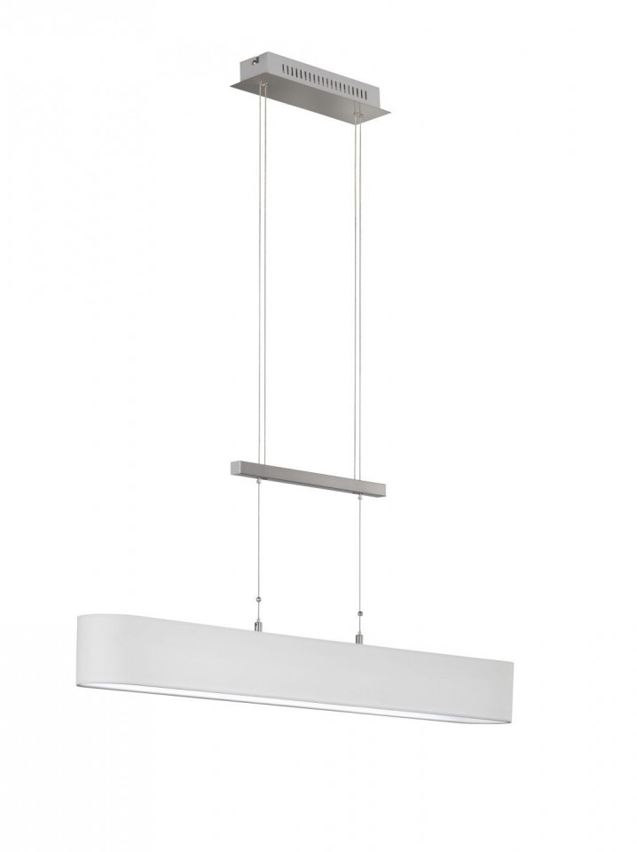 Lustra tip pendul Skyway II, metal/textil, argintie, 10 x 150 x 70 cm, 12w