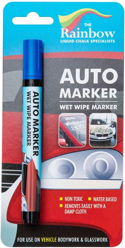 Poze Marker auto Rainbow Chalk Limited, albastru, varf de 1,5 cm