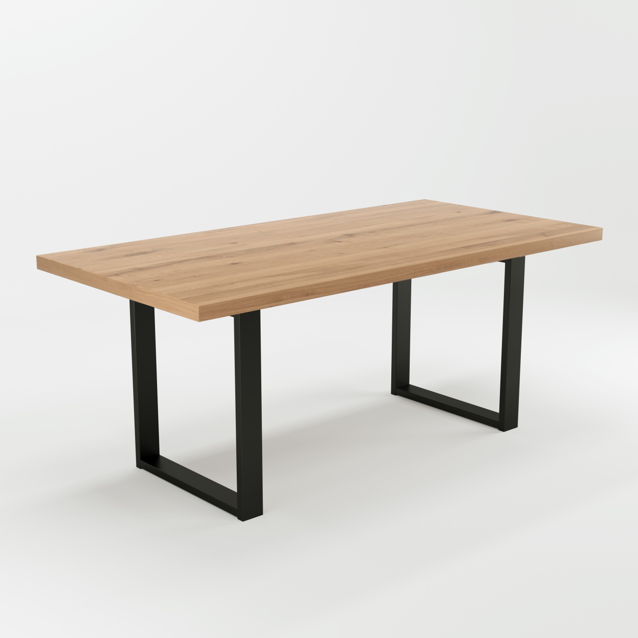 Masa fixa 180 cm stejar/negru U Colton