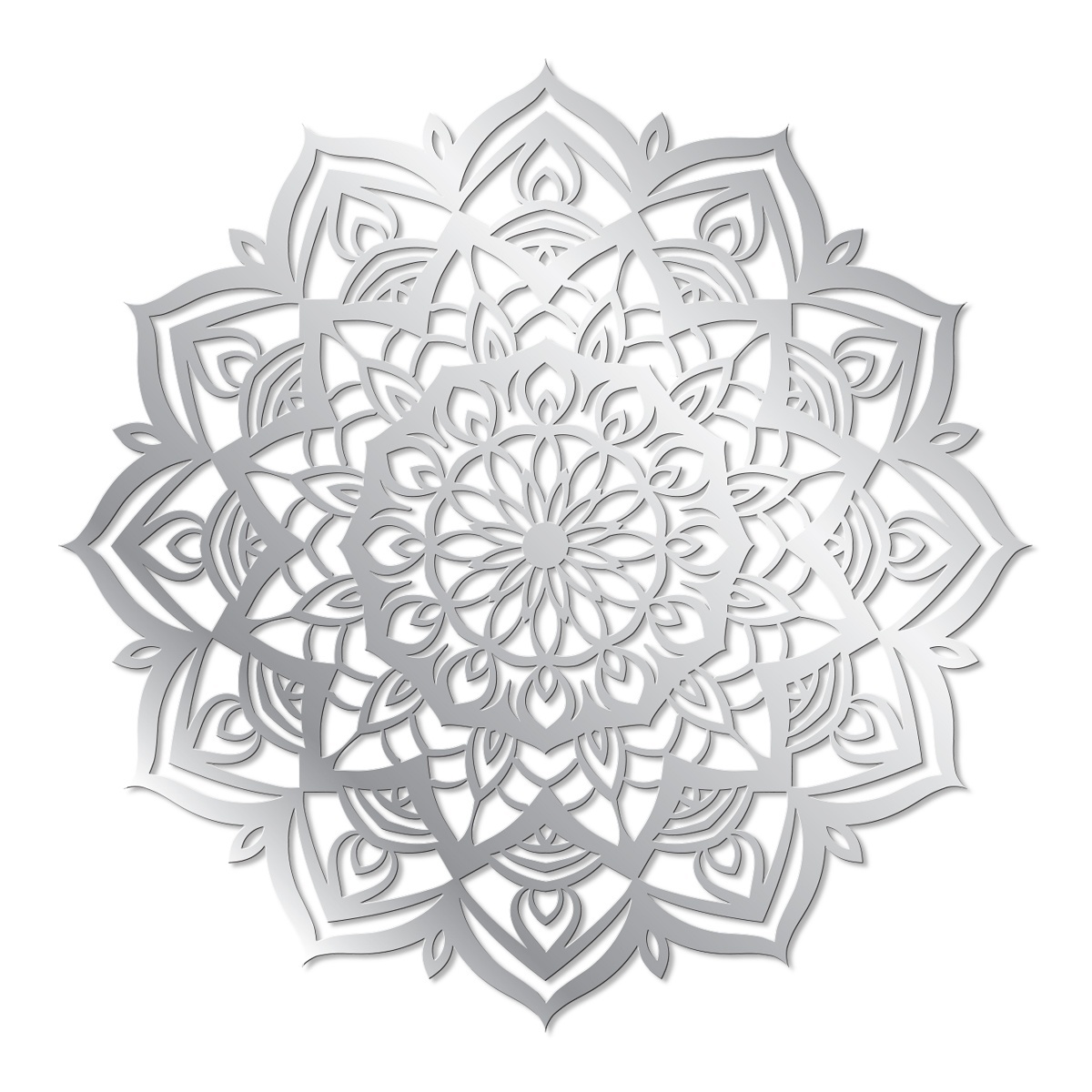 Oglinda Acrilică Decorativă Autoadezivă - MANDALA - 600 x 600 x 2 mm