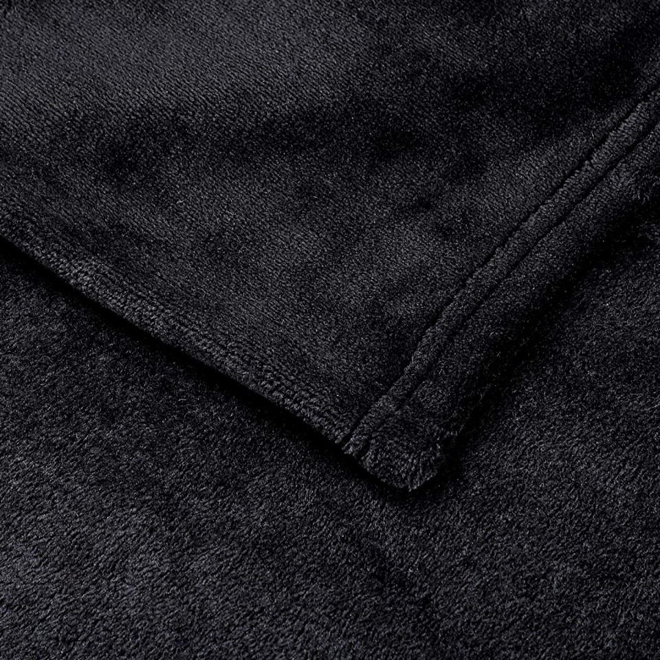 Poze Patura dubla PICCOCASA, negru, microfibra, 230 x 275 cm