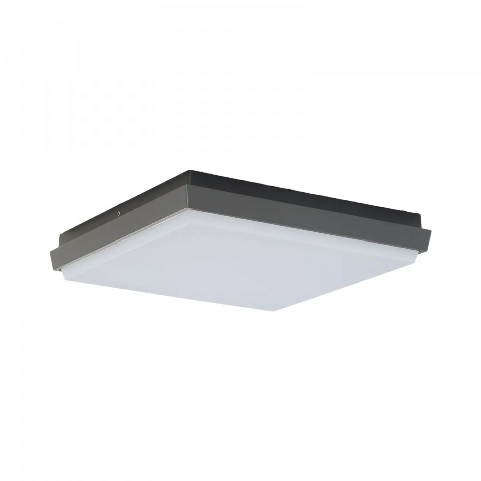 Plafoniera Amra, LED, aluminiu/policarbonat, alb/gri inchis, 30 x 30 x 4,9 cm 49 imagine 2022
