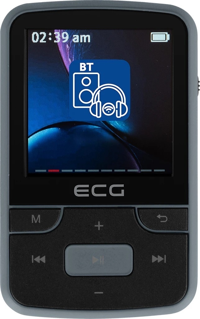 Player Mp3/Mp4, Bluetooth, FM, LCD color 1.54 inch, 32 GB, suport microSD, microfon, gri