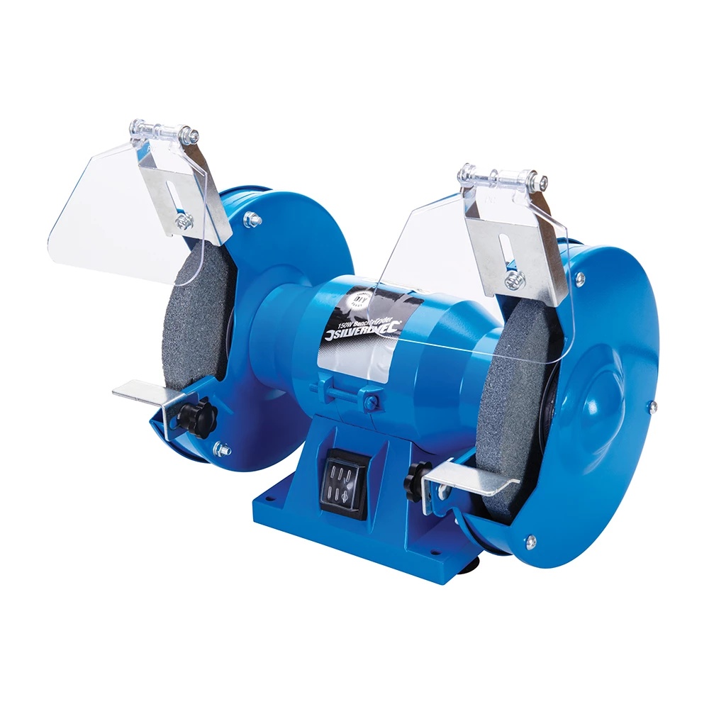 Polizor de banc cu 2 discuri Silverline, 150W