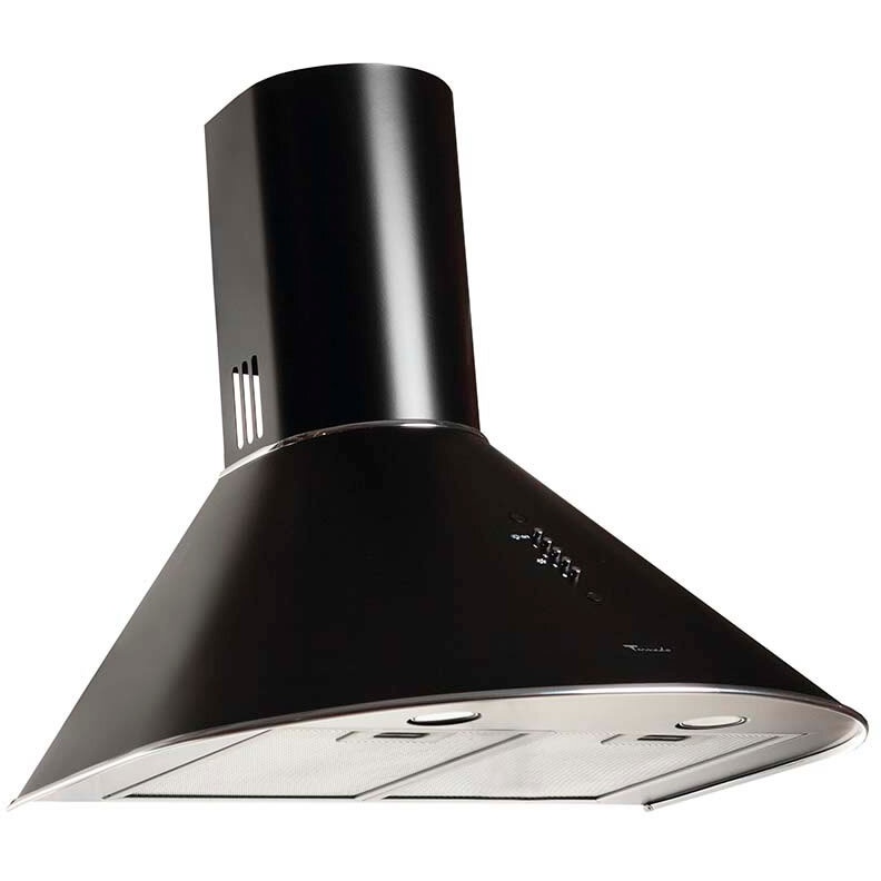 RESIGILAT Hota tip Cupola Tornado Violla 750 (50) LED Negru, 1 motor Turbo, latime 50 cm, 3 viteze, absorbtie 750 m3/ora, filtru anti-grasimi