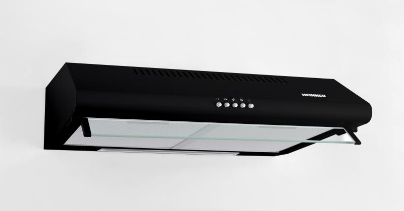 RESIGILAT - HOTA TRADITIONALA HEINNER CH-400-BK, Latime 60cm, Putere de absorbtie 323 mc/h, 2 motoare, Negru