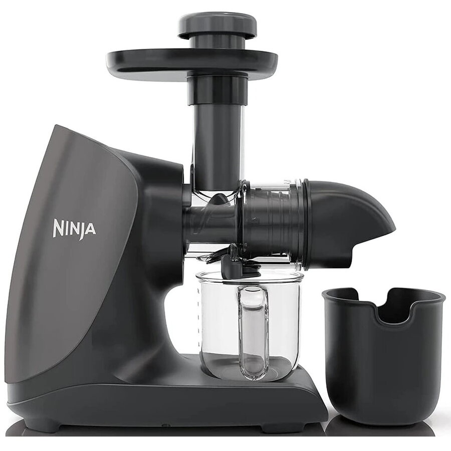 RESIGILAT Storcator de fructe si legume cu presare la rece Ninja JC100EU, 150W, recipient suc 470ml, recipient pulpa 710 ml, Negru