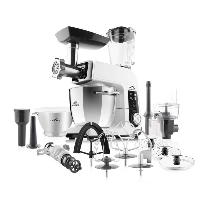 Robot de bucatarie ETA Gratus Kuliner II Origin 2038 90000, 1700 W, bol 6.7 litri + bol 3.5 litri, design integral din metal, LED, control tactil