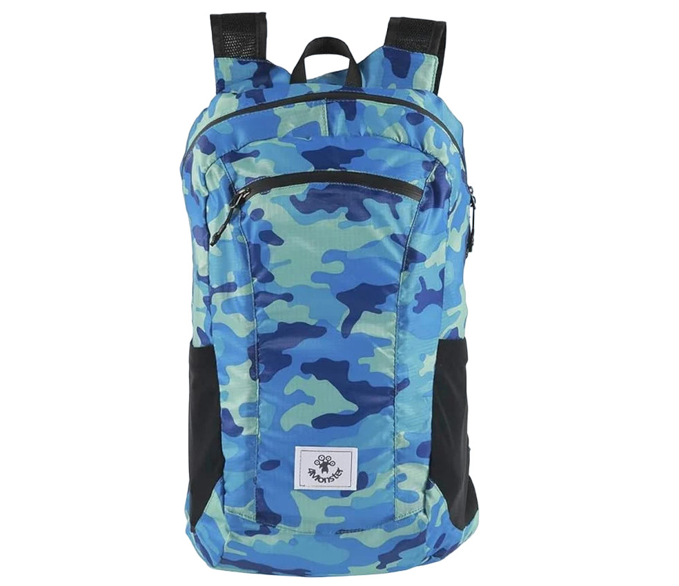 Rucsac pentru drumetii 4Monster, nailon, albastru/negru, 47 x 18 x 30 cm
