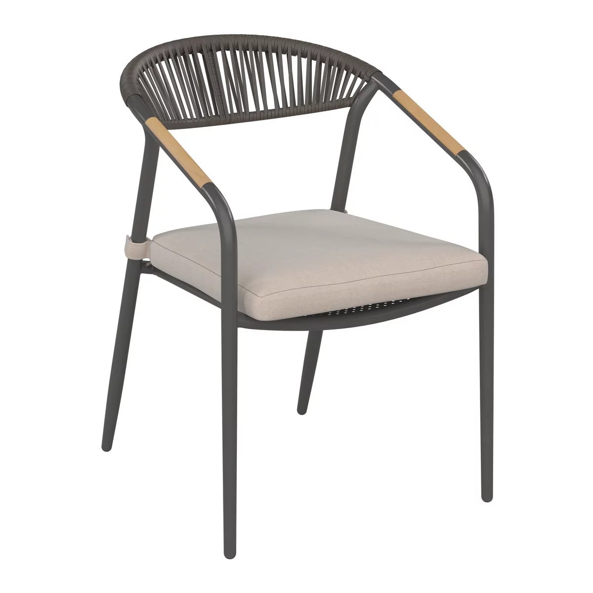 Scaun de grădină Maxi antracit aluminiu, 55/80/62 cm