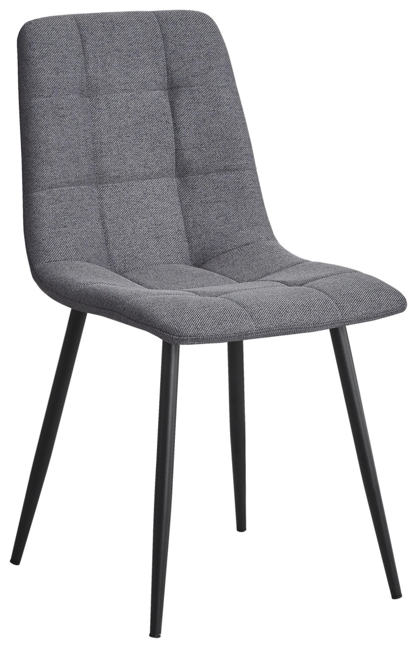 SCAUN in metal, textil gri, negru, 45/86.5/55 cm