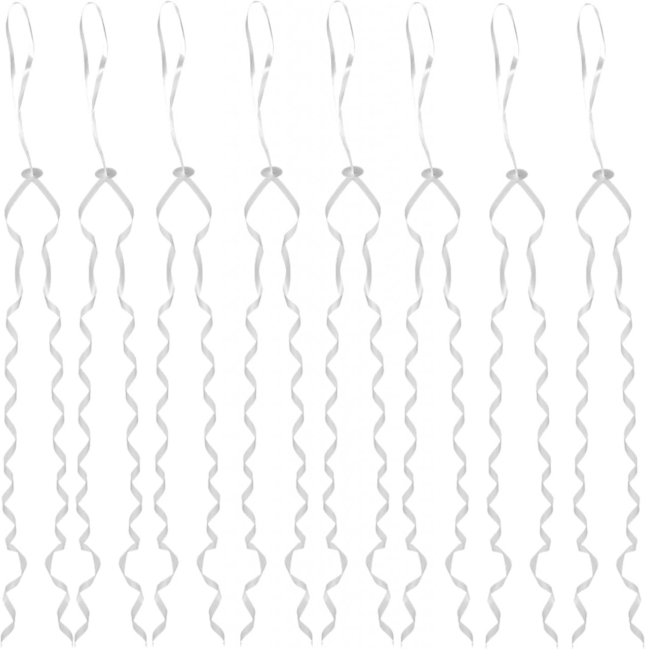 Set 100 elemente de fixare pentru baloane ALFFREUDE, folie, alb, 120 cm