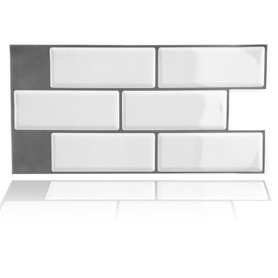 Set 12 plăci autocolante din PVC, alb, 30 x 15 cm Decorațiuni de perete 2023-11-29 3