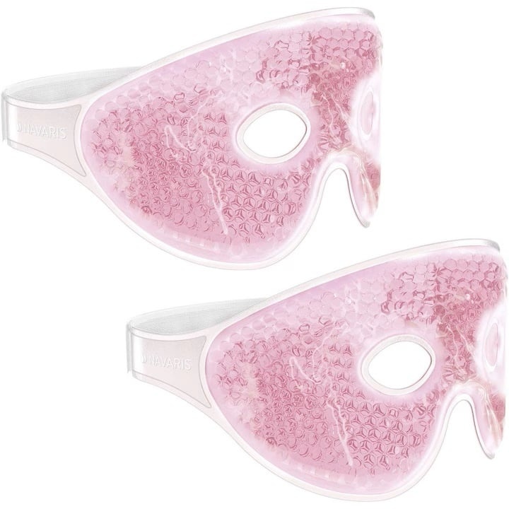 Set 2 Masti de fata si ochi cu gel rece sau caldut pentru reducerea umflaturilor si cearcanelor, ideal pentru relaxare, alinarea durerilor de cap si