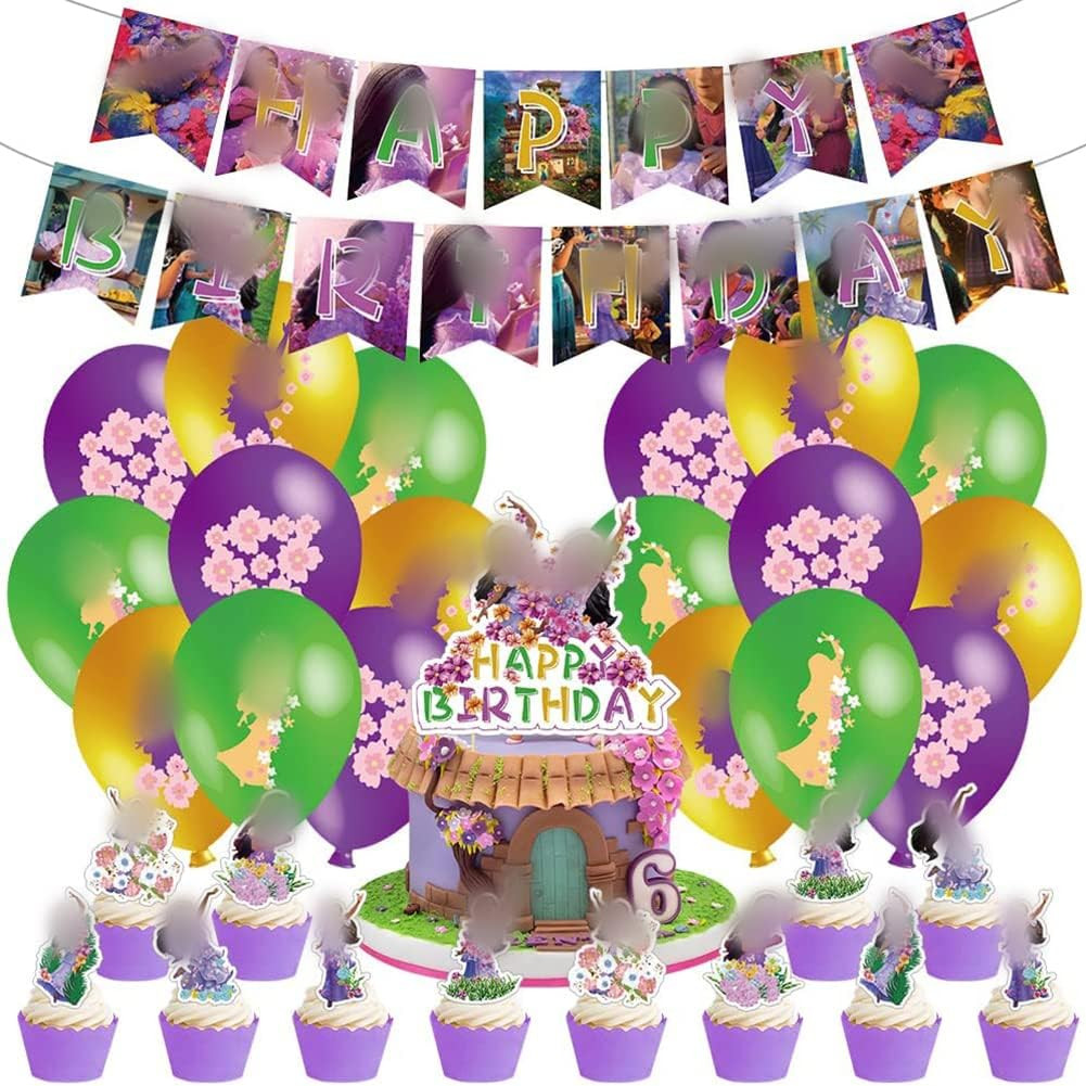 Set aniversar Nesloonp, latex/hartie, multicolor, 77 piese