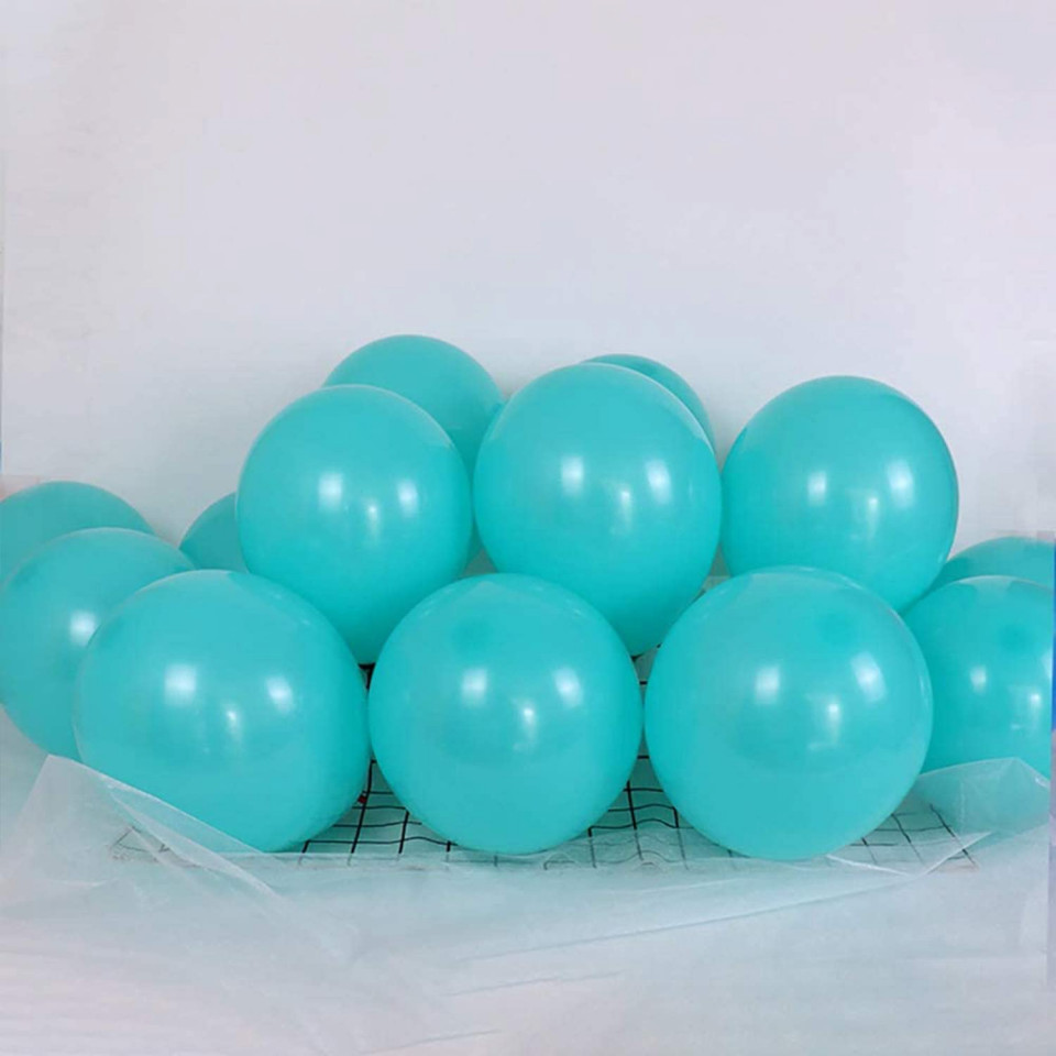 Set de 100 de baloane Ainmto, latex, turcoaz, 12,7 cm