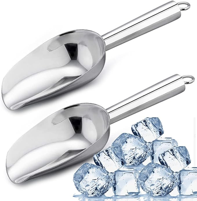Set de 2 cupe pentru gheata gvivej, otel inoxidabil, argintiu, 24.3 x 8.4 x 4.4 cm