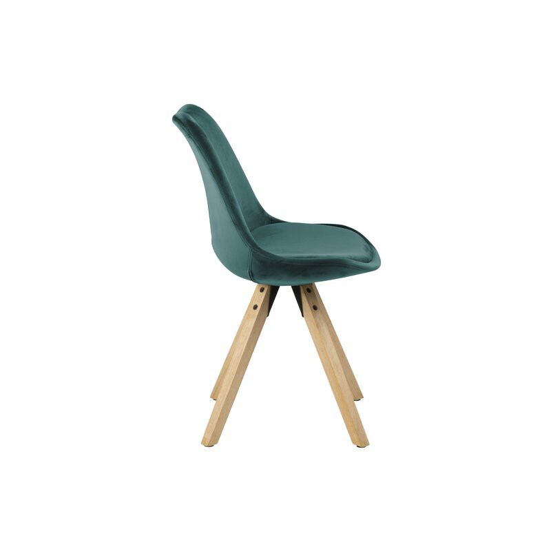 Set de 2 scaune tapitate Mirabella, natur/verde, 85 x 48,5 x 55 cm image1