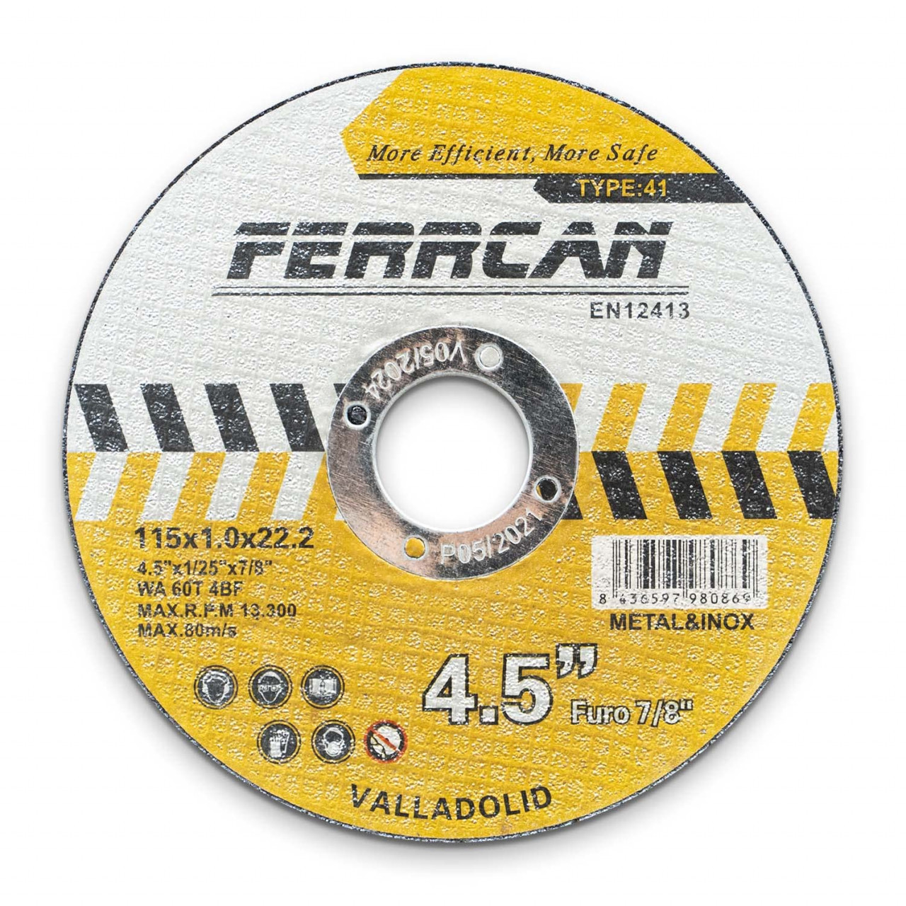 Set de 25 discuri de taiere metal Ferran, otel inoxidabil, multicolor, 115 x 1 mm