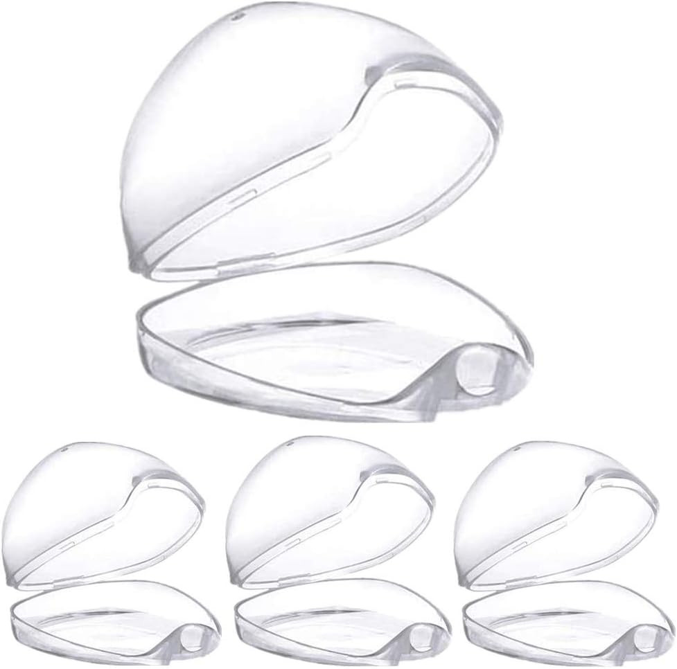 Set de 4 protectii pentru suzete Dawwoti, PP, transparent, 7 x 6,1 x 5,5 cm