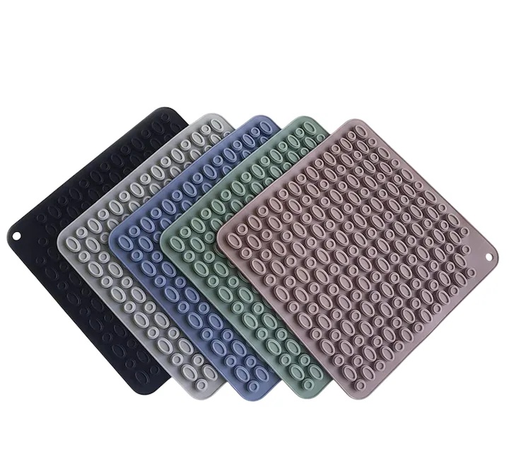 Set de 5 coastere Amer Store, silicon, multicolor, 17 x 17 x 0,6 cm