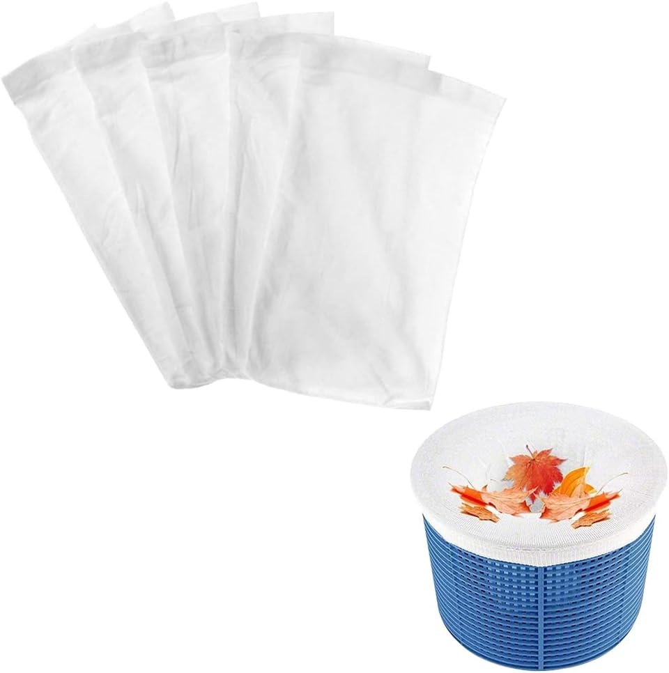 Set de 5 panze pentru filtrul piscinei Baosroy, alb, 13 x 22 cm