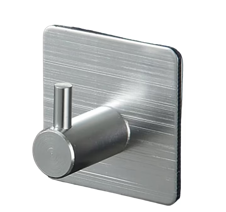 Set de 6 carlige pentru prosoape Zqmw, otel inoxidabil, argintiu, 4,5 x 4,5 x 2,8 cm