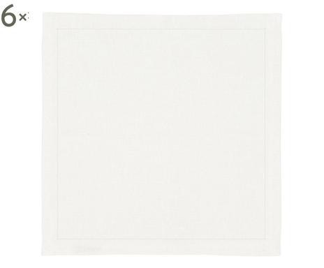 Set de 6 naproane Ingrid, alb, 45 x 45 cm imagine noua 2022