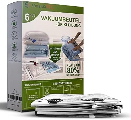 Set de 6 saci pentru haine Sanawatec, plastic, transparent
