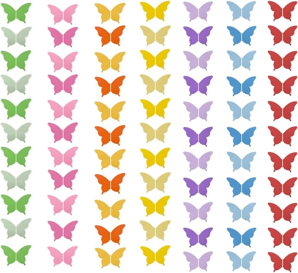 Poze Set de 8 ghirlande de fluturi Nesloonp, hartie, multicolor, 7 x 6 cm/ 160 fluturi