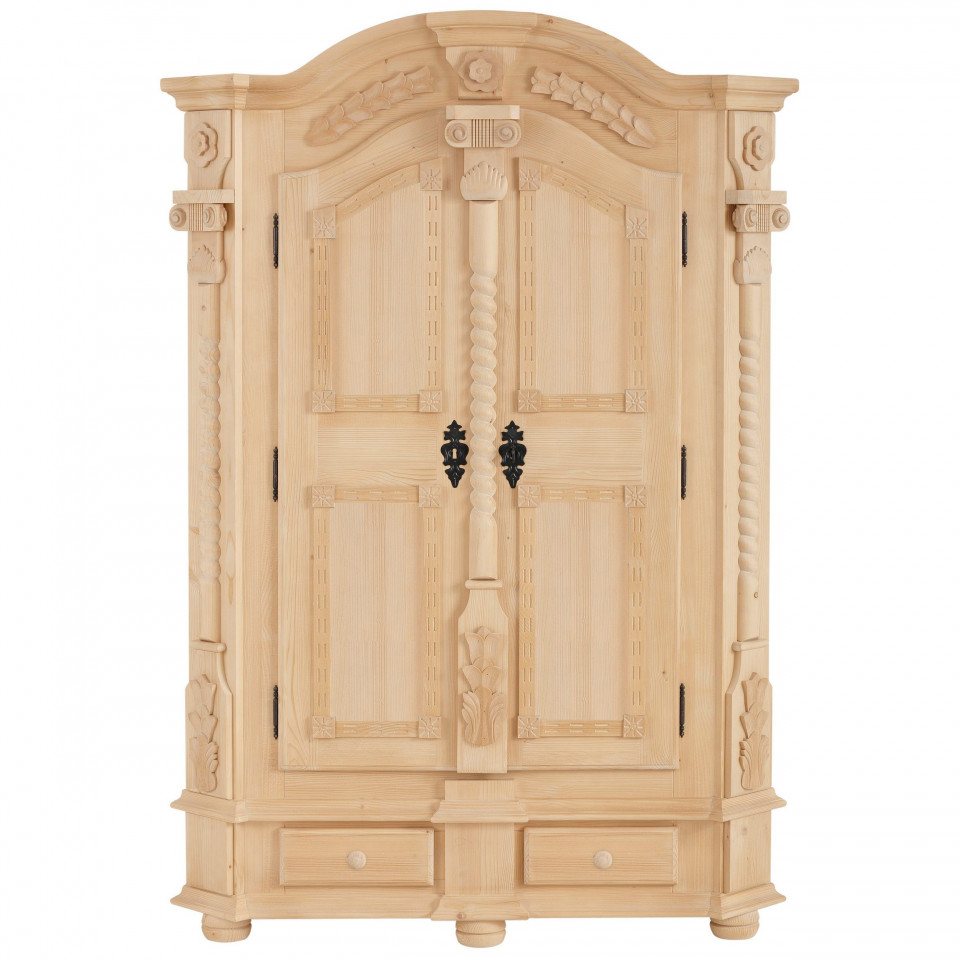 Sifonier Teisendorf Premium Collection by Home Affaire, lemn masiv, natur deschis, 187 x 137 x 60 cm 137 imagine noua somnexpo.ro